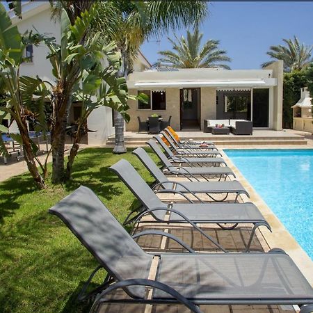 Soothing Sunset Villa With Private Pool, 200M From The Beach Perivolia Bagian luar foto