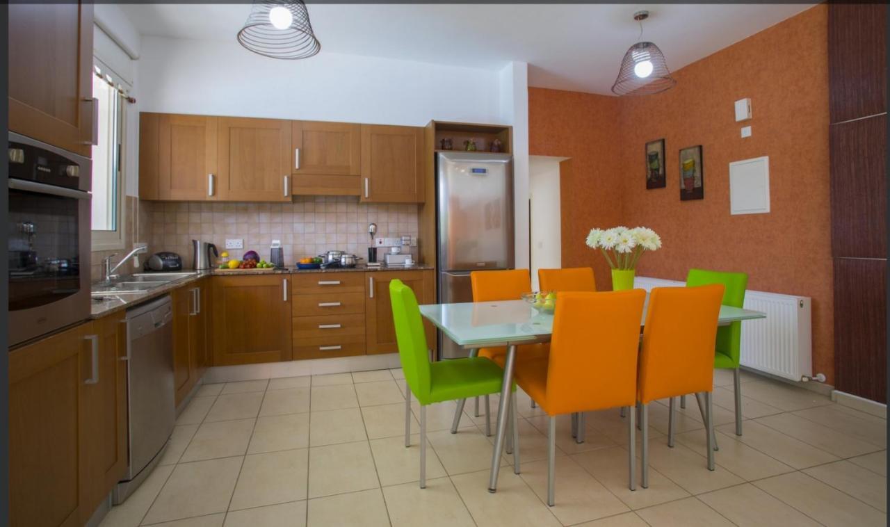 Soothing Sunset Villa With Private Pool, 200M From The Beach Perivolia Bagian luar foto